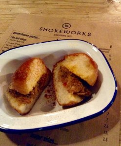 Pulled pork bacon jam doughnut