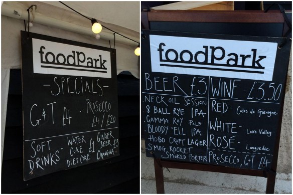 foodPark bar sign collage