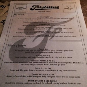 Menu Fitzbillies