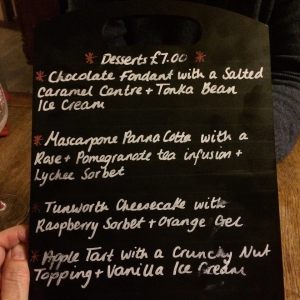 Dessert Menu