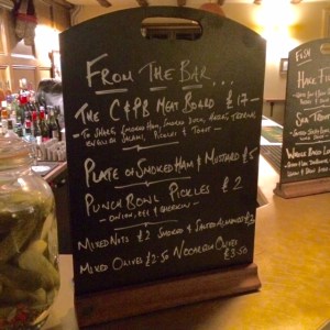 Crown & Punchbowl Bar Menu