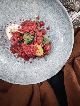 The Tasting Table Cambridge Dulcedo raspberry pepper parmesan sorrel