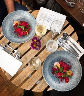 The Tasting Table Cambridge Dulcedo Andrew Hunter raspberry pepper parmesan sorrel