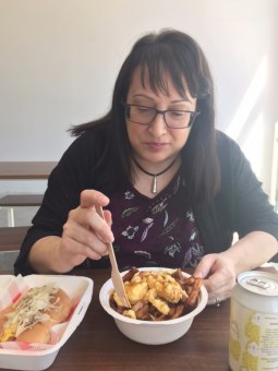 Blue Caribou Snack Bar du Quebec Manchester Pina poutine