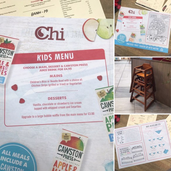 Chi Restaurant The Grafton kids menu