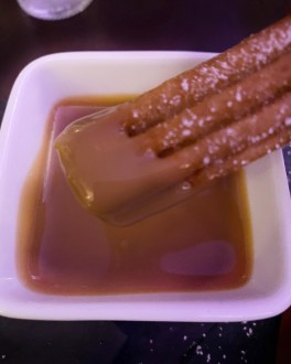 La Raza Cambridge churro in toffee dipping sauce