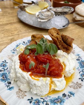 Kingston Arms Cambridge labneh tomato croutons