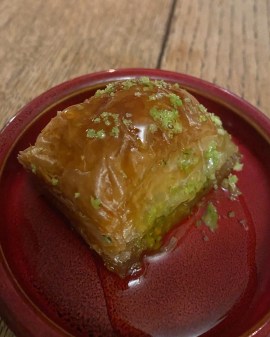 Pistachio baklava The Three Horseshoes Stapleford