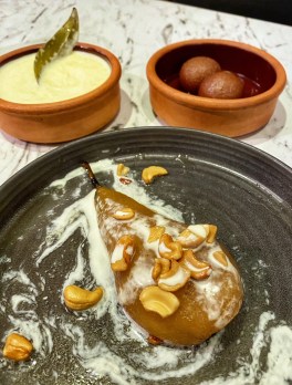 Prana Indian Restaurant Cambridge Cinnamon Pear Firni Gulab Jamun Desserts